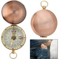 Portable Vintage Retro Metal Copper Cover Pocket Watch for Camping Hiking Boating Portable Vintage