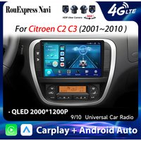 Autoradio Android 16 pour Citroën C2 C3 2001 2002 2003 - 2010, lecteur multimédia Carplay, navigation GPS, autoradio stéréo DVD, Wifi
