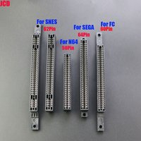 JCD 1Pcs For SNES N64 SEGA FC Connector Game Card Slot 50Pin 60Pin 62Pin 64Pin For SEGA Genesis N64 SNES FC Clone Console
