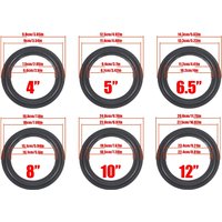 2Pcs 4/5/6.5/8/10/12 inches Speaker Foam Repair Suspension Surround Folding Ring Full Woofer Speaker Replacement Foam