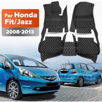 Car Floor Mats For Honda Fit Jazz 2008 2009 2010 2011 2012 2013 Custom Auto Foot Pads Carpet Cover interior accessories