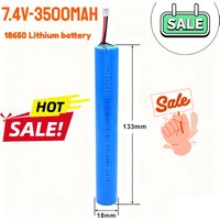 18650 7.4V Lithium Battery 3500mAh 2S1P Li-ion Rechargeable Battery Pack for Long Strip Light Tube Camping Lamp Portable Speaker