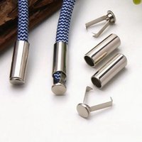 20 Sets Metal Rope Ends Stopper Button Cord End Lock Cap Hanging Bell Buckle DIY Bag Shoes Garment Lanyard Tools Accessories