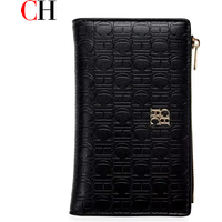 CH Trendy Leather Zipper, Brand Monogram Print, Short Lady's Pouch, Coin Purse, Luxury Pouch, Wallet, Card Holder, Carrying Case