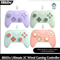 8BitDo Ultimate 2C Wired Gamepad,USB Game Controller with Hall Effect Joystick for PC Windows 10 11, Android and Raspberry Pi.