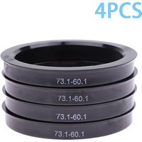 4pcs Car Plastic Wheel Hub Centric Rings Center Bore 66.6-57.1 67.1-60.1 67.1-66.1 73.1-56.1 73.1-56.6 73.1-57.1 73.1-60.1 Black