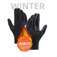 AliExpress NONE New Winter Warm Men's Gloves Touchscreen Sport Women Outdoor Skiing Cycling Snowboard Nonslip Fishing Splash-proof Zipper Gloves