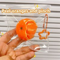 Cute Simulated Peeled Orange Pinch Toys Squishy Stress Relief Ball Slow Rebound Fun Peeled Orange Squeeze Toys For Adult Kids
