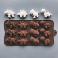 3D Dinosaur Silicone Mold DIY Chocolate Candy Jelly Pudding Ice Mould Resin Plaster Clay Molds Cake Baking Tool