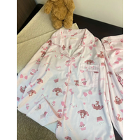 Cute Cartoon Rabbit Pure Cotton Pajamas Women's Spring Autumn Style Comfortable Home Clothes Set Long Sleeve Sleepwear