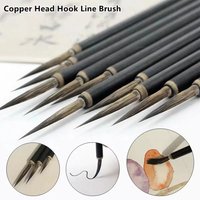 3pcs/set Chinese Calligraphy Brush ceramics Hook Line Fine Paint Brush Pen Weasel Mouse Whisker Stone Badger Hair Paint Brush