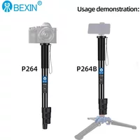 P-264 Series Portable Camera Monopod Telescopic Handheld Selfie Adapter Monopod for Canon Nikon Sony Camera Mobile Phone