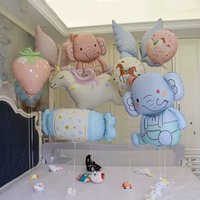 Cartoon animal matte aluminum film balloon princess crown fruit butterfly daisy shaped helium balloon can float in the air