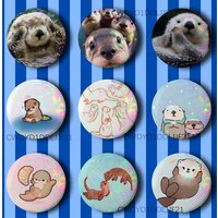 Sea Otters Animals Cute Badge Brooch Figure Lapel Pins Clothes Backpack Fashion Cute Collection Decoration Display