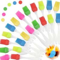 3/6/12pcs 15.5cm Barbecue Oil Brush Color Silicone Mini BBQ Oil Brush Outdoor BBQ Accessories for Meat Vegetable Ktichen Tools
