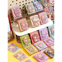 Mini Dress-Up Sticker Book, Dress-Up Book for Girls and Children, DIY Toy No-Cut Mini Dress-Up Sticker Art, Pocket Sticker Book, Can Be Played with Anytime, Anywhere