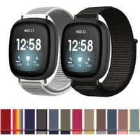 Nylon Braided Strap For Fitbit Versa 3 4 Sense 2 Versa4 Versa3 Unity Waterproof Breathable Classic Fashion Smart Watch Loop Band