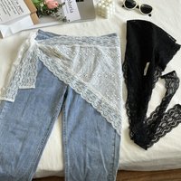 2026 New Korean Style Hollow-out Fart Curtain Breathable Dress with Briefs Hem Decorative Personality triangular bandage Scarf
