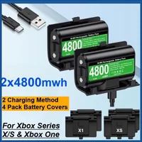2x4800mwh Fast Charging Rechargeable Battery Packs For Xbox Series X/S & Xbox One Battery with Charging Cable