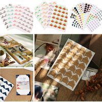 120 Pcs/Lot 5 Sheets DIY Self-Adhesive Vintage Kraft Paper Stickers For Photo Album Corner Frame Scrapbooking Picture Decoration