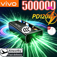 ViVO 500000mAh 120W Power Bank 2026NEW Large Capacity Portable Super Fast Charge External Battery Power Bank For Xiaomi Iphone