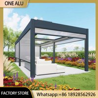 Large Motorized Aluminum Gazebo with Electric Roof Outdoor Wedding Event Pavilion for Commercial