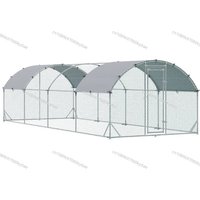 Large Metal Chicken Coop with Waterproof Cover for Yard, Outdoor, Duck, Rabbit Chicken Run Heavy Chicken Cage