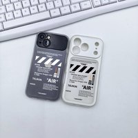 Luxury Sneakers AIR Sports Brand White Phone Case For iPhone15Pro 14 13 16 17Pro Max shoes label Phone Cover Funda Capa Off