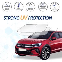 Car Windshield Sun Shade Window Shade Foldable Sun Visor Protector Blocks UV Rays For VW Taigo R Line Car Summer Accessories