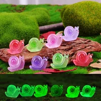 10 Pcs Glow-in-the-dark Snail Resin Desktop Decorations Ornaments Diy Handmade Hairpin Accessories Keychain Accessories Toys