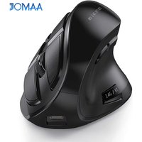 Dual Mode Silent Vertical Mouse Bluetooth/Wireless Optical Ergonomic Mouse Adjustable Sensitivity and Quiet Buttons