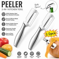 Stainless Steel Kitchen Peeler All Steel Handle Multi-Function Kitchen-Specific Peeler for Slicing Fruit and Vegetables