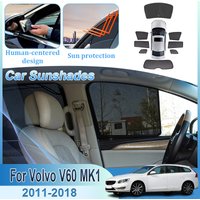 Sunshade For Volvo V60 MK1 2011~2018 2013 2015 Car Mesh Magnetic Window Sun Visor Privacy Curtain Shading Auto Tools Accessories