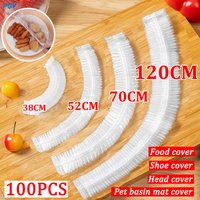Disposable Food Cover 120/70/52CM Kitchen Accessory Storage Bag Saver Dust Food Grade Fresh Lids Elastic Shower Headgear Cover