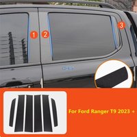 Car Style Center Pillar Post Cover Window Door Trim Protector Decoration Accessories Exterior Sticker For Ford Ranger T9 2023 +