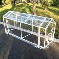 Outdoor crop shed, plant protection tent with zipper doors,windows, vegetable Bottom without film