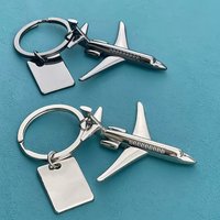 Creative Simulation 3D Model Aircraft Keychain Bottle Opener Aviation Gift Pendant Engraving Promotional Souvenir Bag Pendant