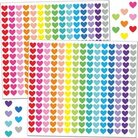 10 Sheets Small Stickers 2250 Pcs Heart Shape Stickers 15 Color Heart Sticker for Party Favours Crafts Scrapbooking Stickers Set