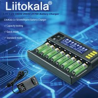 LiitoKala Lii-S8 18650 Battery charger 8-Slot Auto-Polarity Detect For 26650 21700 14500 10440 16340 1.2V 3.7V battery