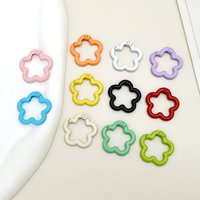 3/5pcs Flower Shape Spring Ring Open Buckle Carabiner Snap Clip for Leather Bag Handbag Belt Strap Connector Key Findings