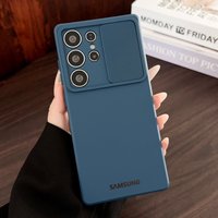 Slide Window Camera Protection Case Samsung Galaxy S26 S25 S24 Ultra Plus S23 S22 S21 FE S20 A54 A56 A33 A53 A73 A24 Soft Cover