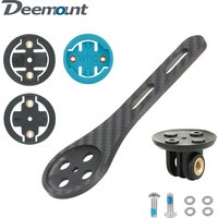 Carbon Fiber Bicycle Computer Mount Extended Bar for Aero Handlebar Fits Garmin/Bryton Gopro interface Adapter Lamp Stand