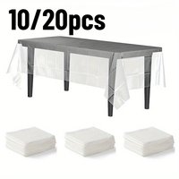 10/20/50 Disposable Transparent Waterproof Stain Resistant Tablecloths for Restaurants Parties Family Gathering Birthday Wedding