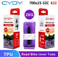 CYDY 700C BIke Inner TPU Tube 700×23C 25C 28C 30C 32C Tire 45/65/85mm sv Road bicycle French Valve 28‘’ultralight inner penu 28g