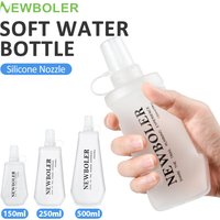 NEWBOLER TPU Soft Bottles Foldable Silicone Water raveling Running Cycling Marathon Outdoor Sport Water Bottle BPA Free Light