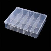 1pcs Plastic Clear Nail Foil Box Nail Art Storage Case 10-Grids Empty Container for Rhinestones Gems Beads Jewelry Organizer