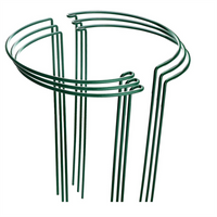 ABQR 6 Pack Large 60cm Tall Bow Plant Support Stakes, Strong Metal Garden Supports Half Round Flower Hoops