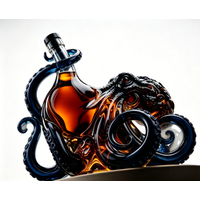Octopus Shaped Glass Whiskey Decanter Creative Liquor Bottle for Bar Home Party Unique Gift