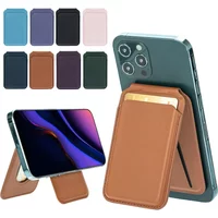Official Magnetic Flip Wallet Card Holder Leather for Magsafe Case for IPhone 17 16 14 13 15 11 Pro Max S25 S24 Stand Cover