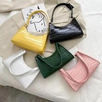 1 Pcs Women PU Leather Shoulder Bag Fashion Underarm Handbag Solid Color Chain Purse Designer Style Tote Bag For Daily Use